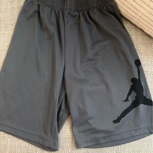 Jordan boys Black and Gray Athletic Shorts